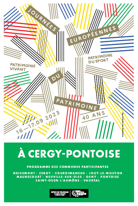 affiche de l'édition 2023 des journées européennes du patrimoine spéciale Cergy6pontoise